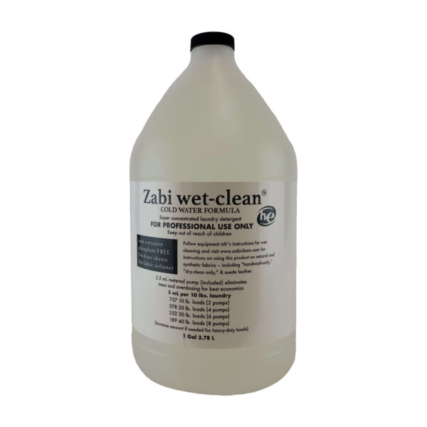 Zabi wet-clean cold water laundry formula for professional use